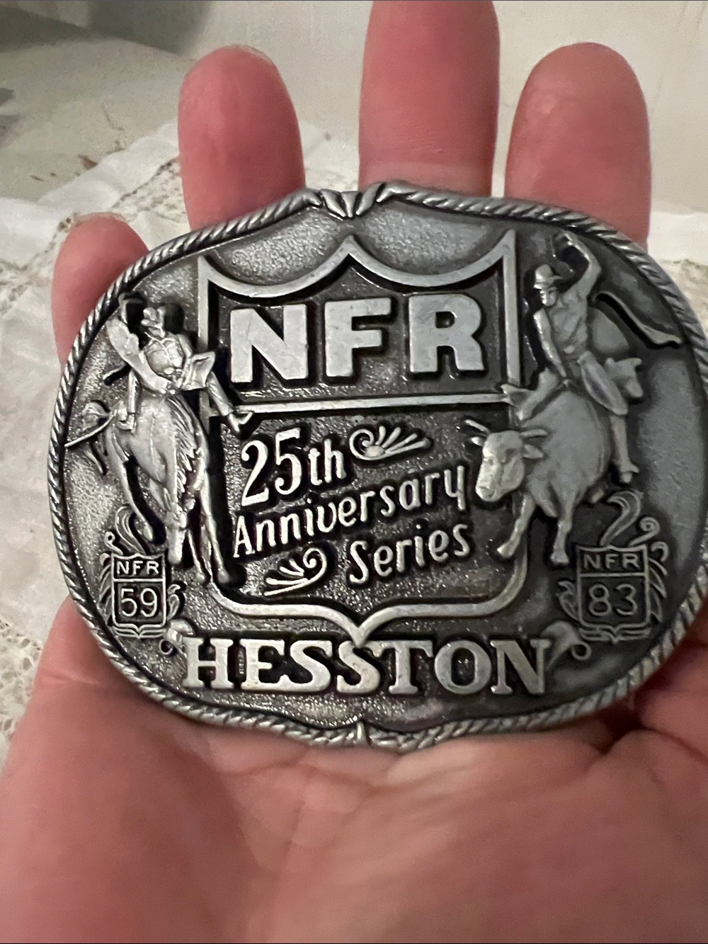 1983 Hesston National Finals Rodeo Belt Buckle First Edition